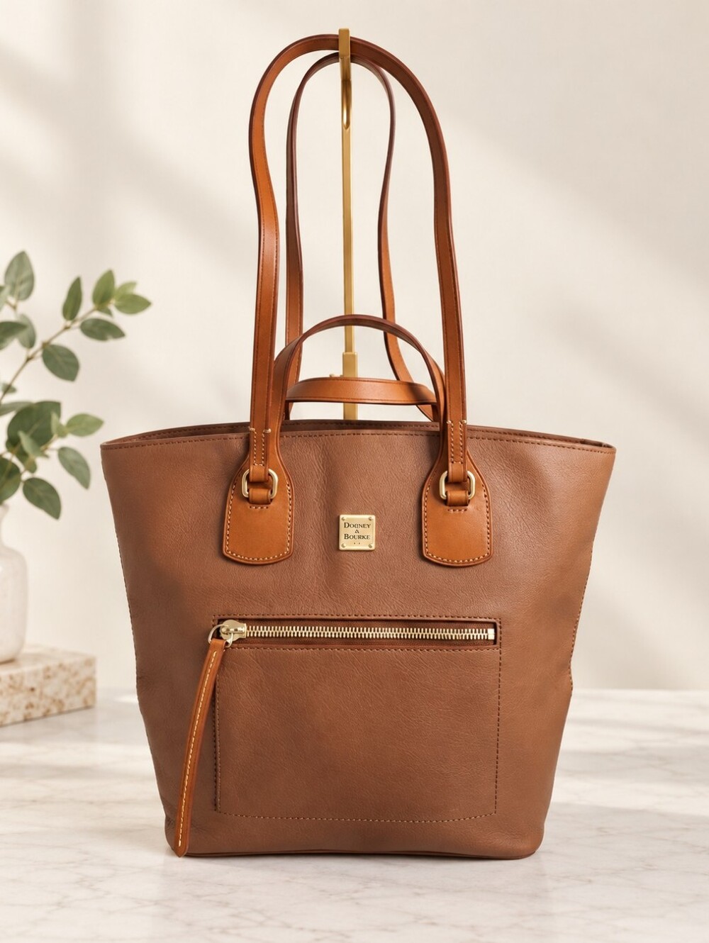 Dooney & Bourke Raleigh Tara Shopper Tote Bag -  Saddle NWOT